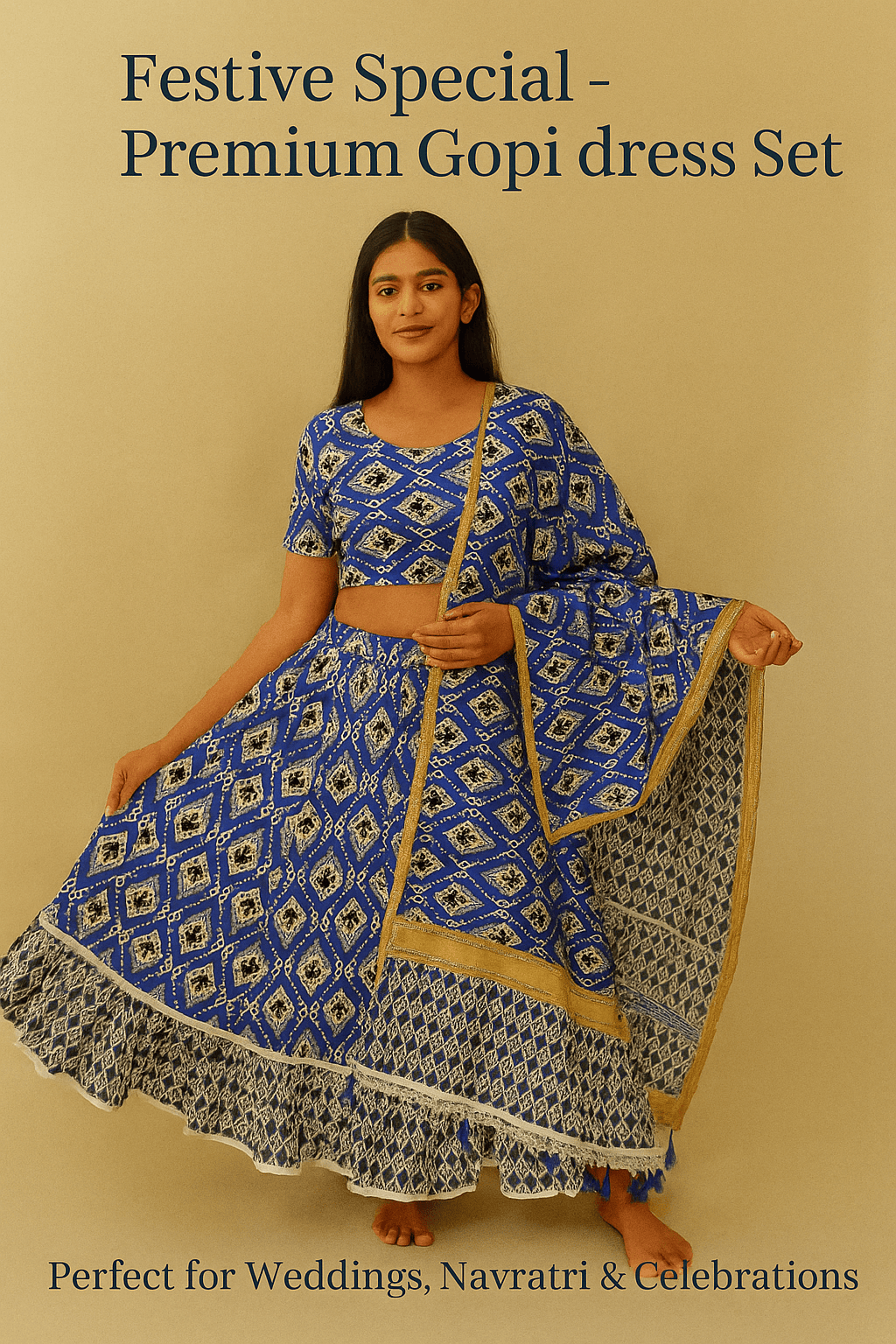 Cotton Gopi dress with premium cloth