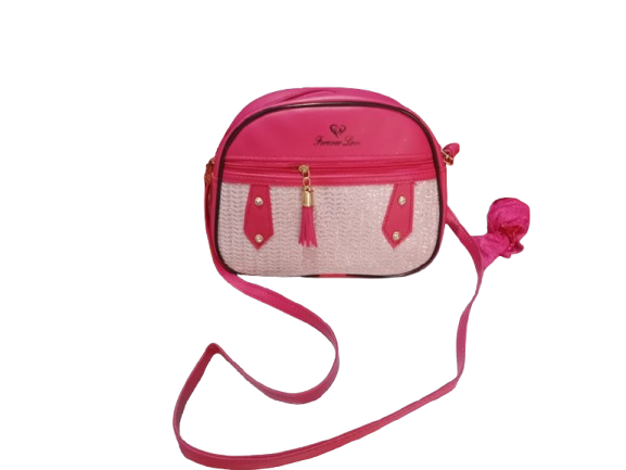 Pink & White Crossbody Sling Bag