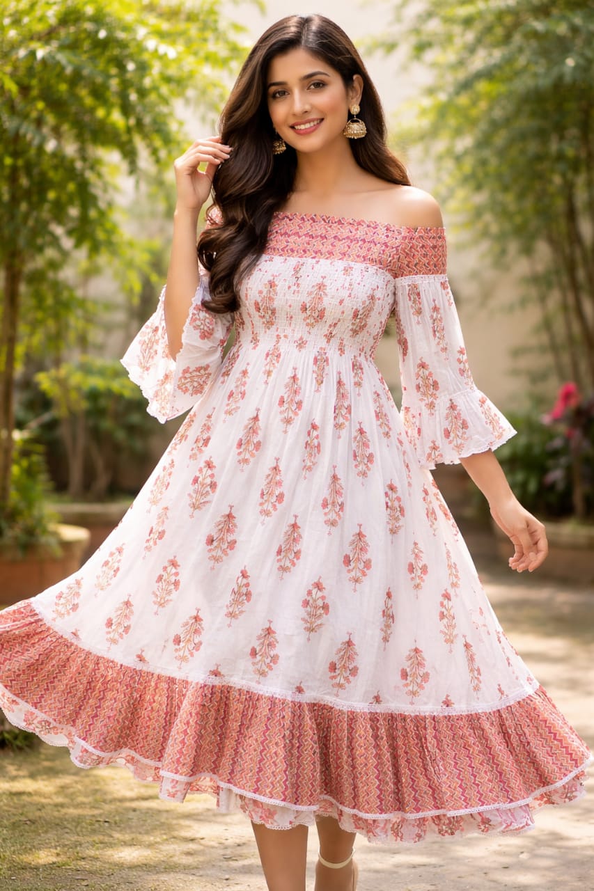 Floral Anarkali Dress