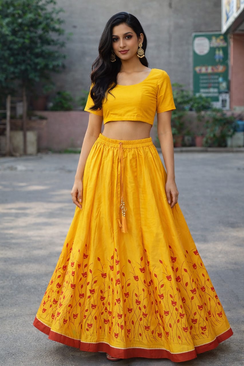 Sunshine Bloom Yellow Lehenga 
