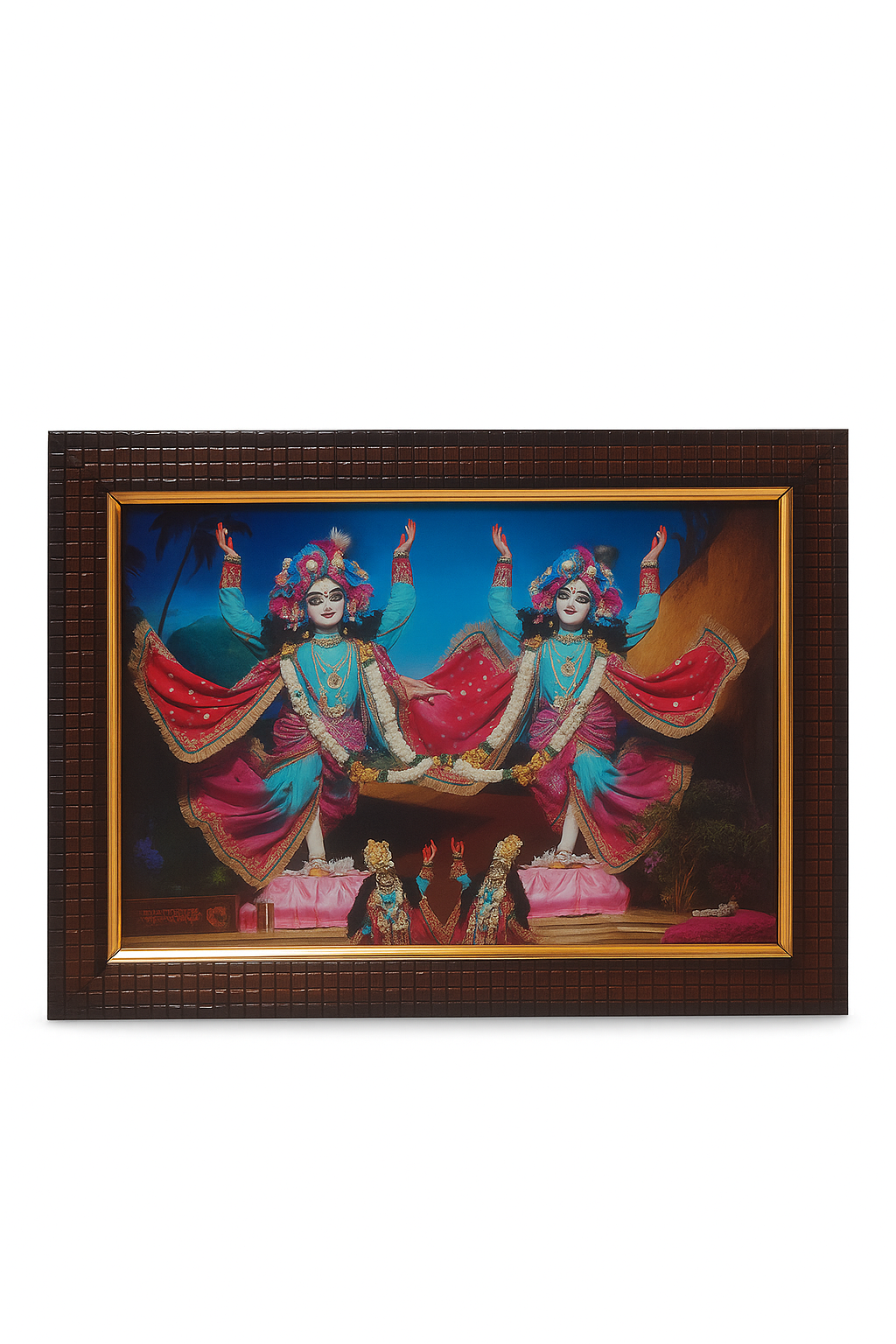Gaura-Nitai Wooden Photo Frame