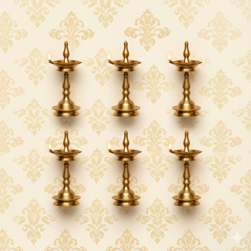 Brass Diya Set of 6