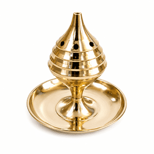 Brass Incense Burner with Tray